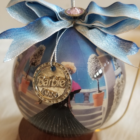 1998 Holiday Barbie 4" Decoupage Ornament W/Stan - Picture 2 of 8
